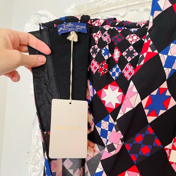 NWT $4200 Emilio Pucci ARCHIVIO Maxi LOGO Printed Evening Dress - Picture 9 of 16